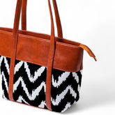 Zigzag Tote - Brown